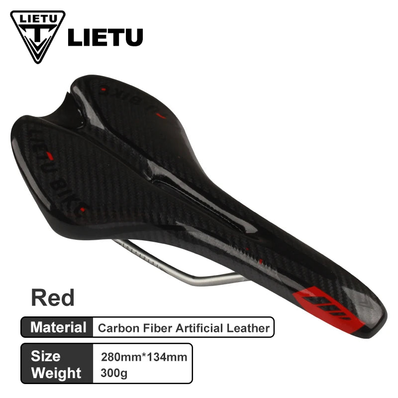 NEW Arrivals 12 Colors Bicycle Carbon Fiber Saddle MTB Road Bike Cycling Silicone Skid-Proof Saddle Seat Silica Gel Cushion Seat Leather Front Seat Mat Bicycles Accessories