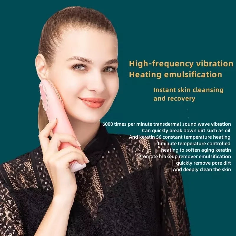 New Arrival Skin Care Device Waterproof Soft Silicone Face Washing Brush Facial Massager Electric Cleansing Brush Women Men Skin Care Supplies