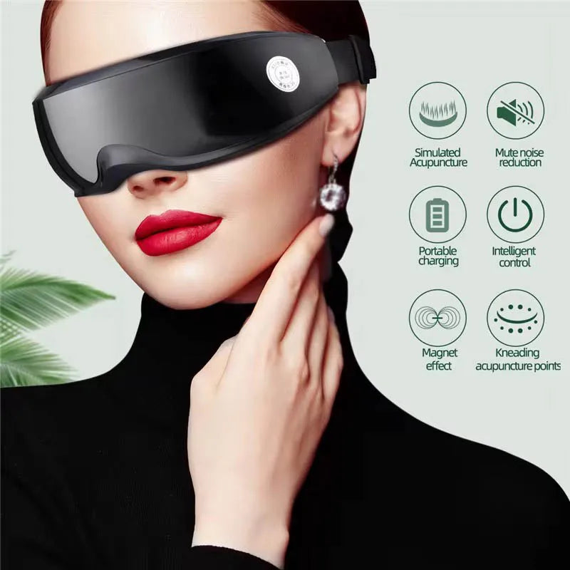 NEW Eye Massager Wireless Smart Vibration Magnetic Relieves Fatigue Dark Circles Acupuncture Massage Relax Eye Care Device