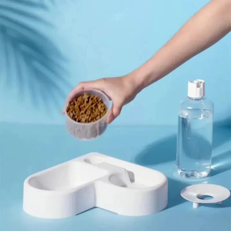 NEW Automatic Drinking Love Pet Bowl Moisture-Proof Cat Bowl Dog Basin Dual-Use Multi-Functional Drinking And Feeding Set Pets Supplies
