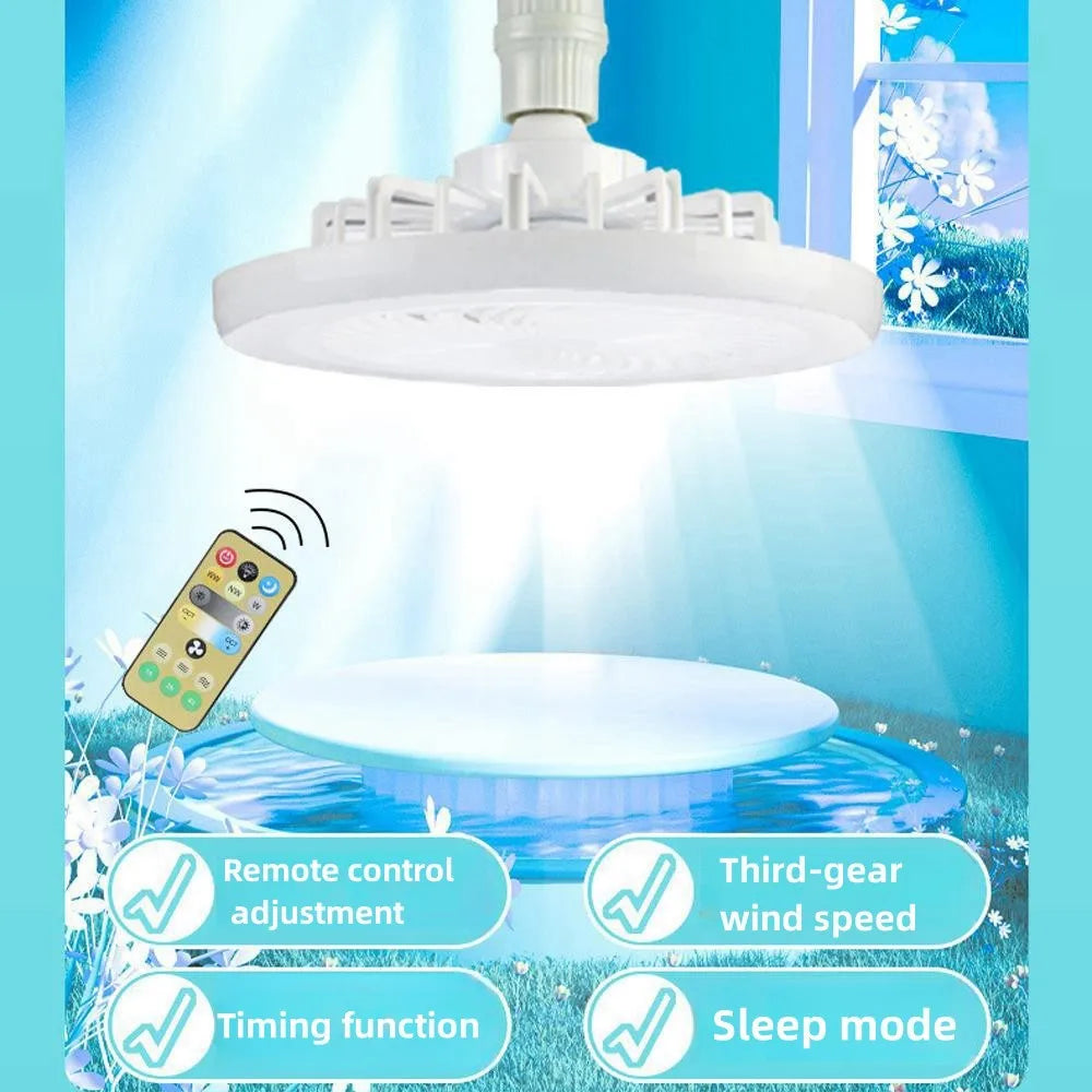2PCS - 3PCS Nordic Ceiling Fan Lamp Bedroom Lamp Modern Simple Dining Room Invisible Ceiling Fan Lamp Fan All-in-one Lamp With Fan For Bedroom