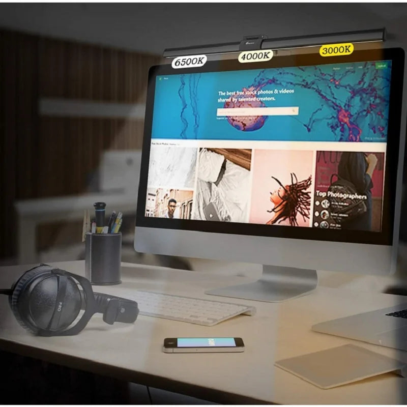 NEW Arrivals 30CM Screen LED Bar Desk Lamp PC Computer Laptop Screen Lamp Hanging Light Bar Table Lamp Office Study Reading Light For LCD Monitor