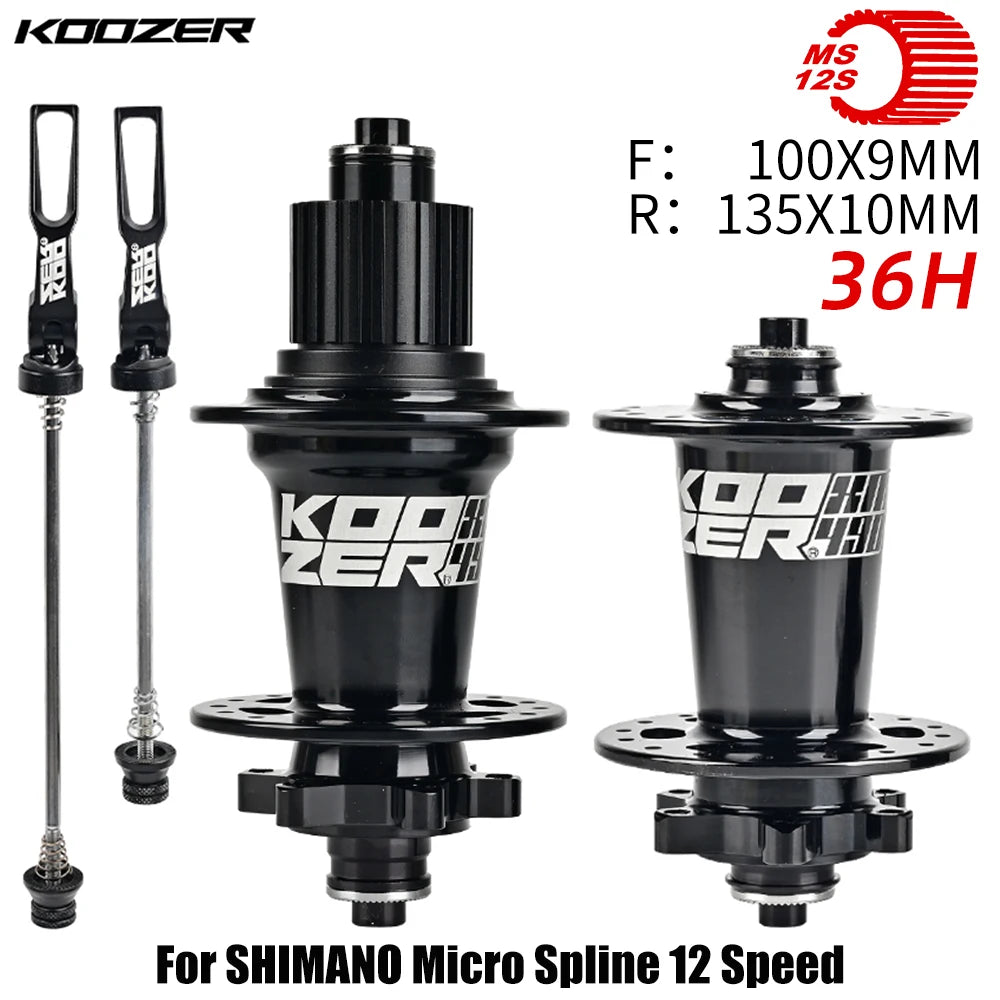 Bicycle Hubs Set KOOZER XM490 PRO 28/32/36 Holes QR THRU TA Steel Shaft 4 Bearing 6 Pawl K7 HG XD MS 8 9 10 11 12 Speed SX NX 12S Bicycle Parts Spares Accessories Sports Supplies