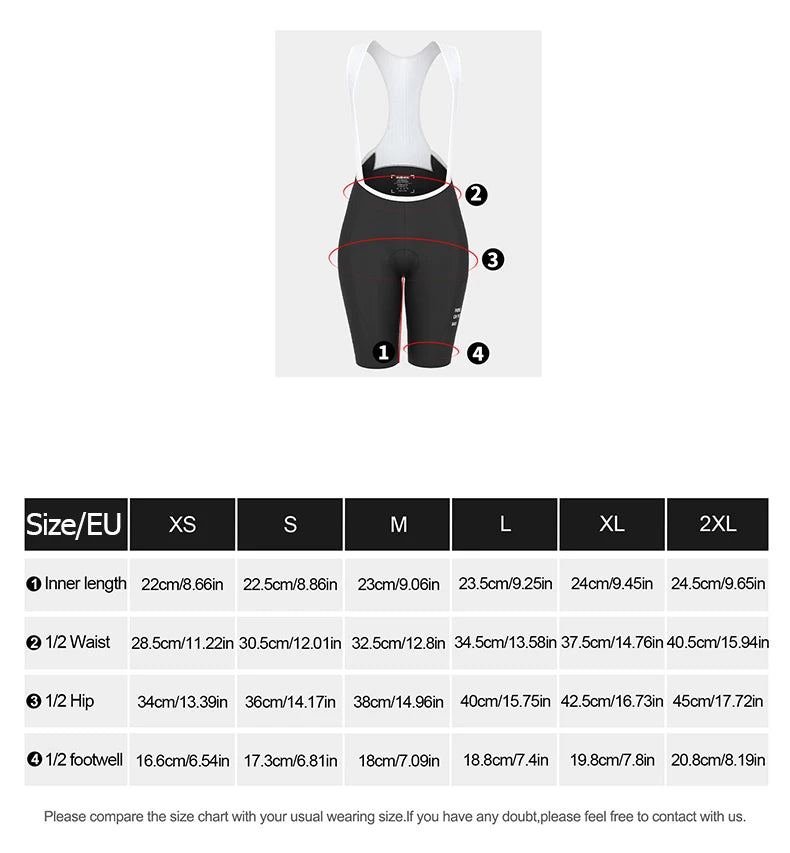 NEW Arrivals S-2XL Purple/Blue/Black Color Women's Professional Cycling Bib Shorts High Waist Bicycle Pants 3D Padded Slim Fit Biking Clothing MTB Road Bike Pants with Pockets