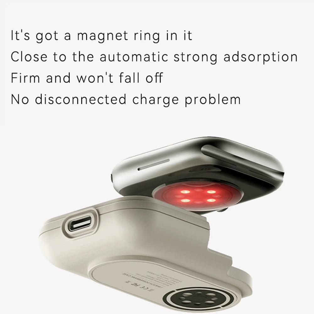 1200mAh Power Bank For Apple Watch Wireless Charger For Apple Watch Ultra 2 49mm Power Bank Magnetic Portable Move Charging