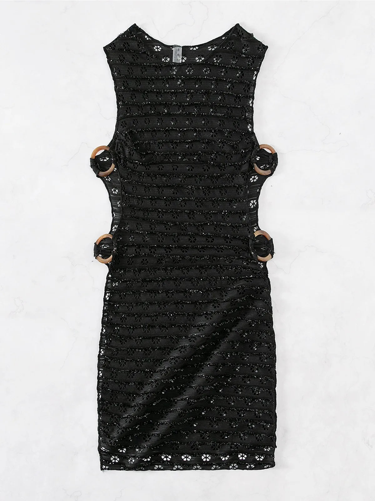 NEW Arrivals Sexy Black Sleeveless Mesh Cover-Ups Swimsuit for Women Ladies New Solid Color Black Strapless Bikini Beach Vacation Perspective Swimwear Girls Bathing Wear
