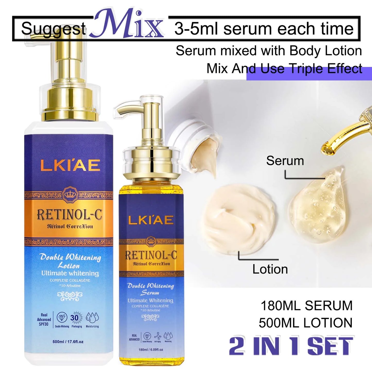 NEW Arrivals 5PCS Set Korean Set Retinol Natural Carrot Oil Shea Butter Facial Deep Cleanser Set Lightening Full Body Korean Cosmetic Set Korean Skin Care Products
