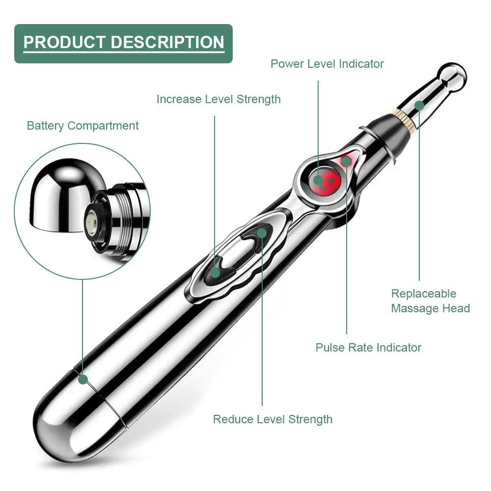 NEW Arrivals Acupuncture Electric Pen Meridian Energy Pulse Massage Pen, Multi-Function Massage Pen Tools for Massage Energy Therapy Pain Relief Health Care Supplies