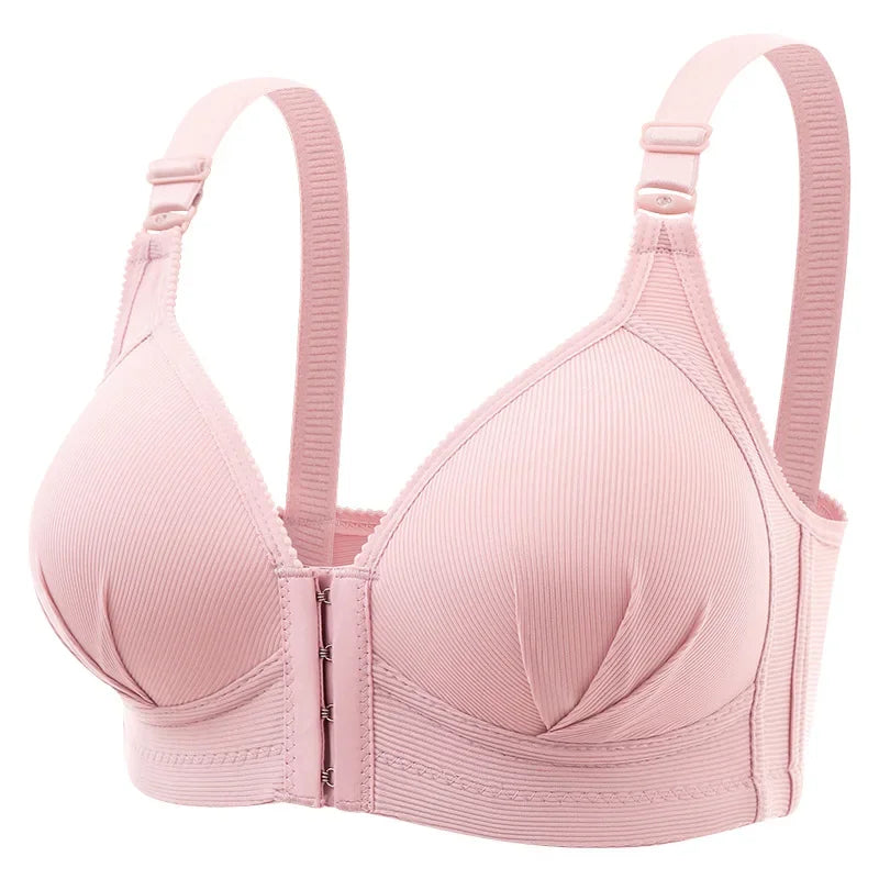 New Arrivals 5 Colors Front Button Breastfeeding Bra without Steel Ring Thin Size Comfortable and Traceless Pregnant Women's Bra