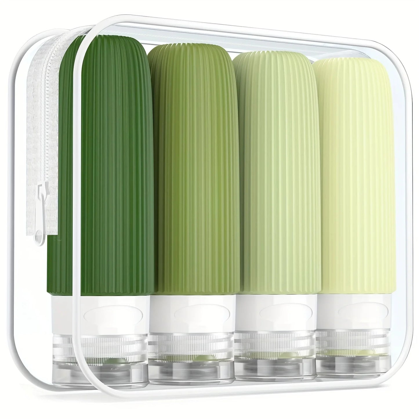 NEW Arrivals Travel Airport Ship Silicone Bottles, TSA Approved 3-Ounce Portable BPA Free Leak-Proof, Squeezable Refillable Silicone Container, Perfume Fragrance Shampoo Liquid Bottles