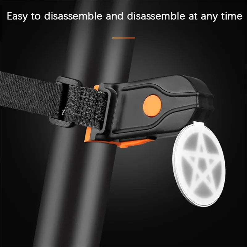 NEW Arrivals Wine Glass/Bone/ Steering 3 Styles Multi Lighting Modes Bicycle Tail Light Cycling Lamp USB Rechargeable Led Flash Tail Rear Lights MTB Seat Post Bike Accessories Sports Supplies