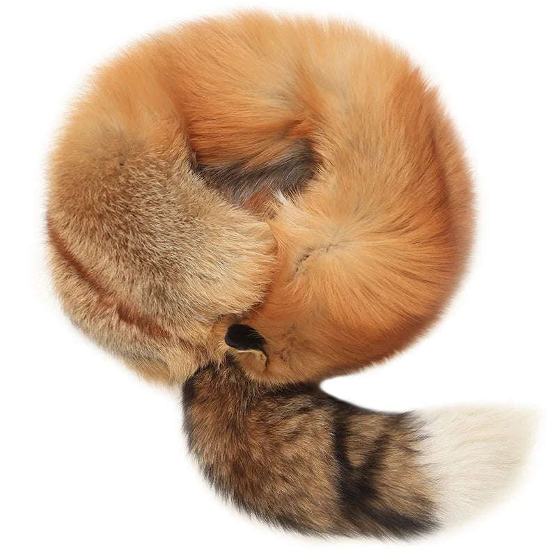 Real Mink Fur Fox Scarf Men Woman Winter Warm Natural Fur Shawl Soft Headscarf Super big Gray Silver Fox Scarf Fur Winter Warm Snow Clothes Accessories Supplies Female Ladies Winter Luxury Fashion Clothing Products