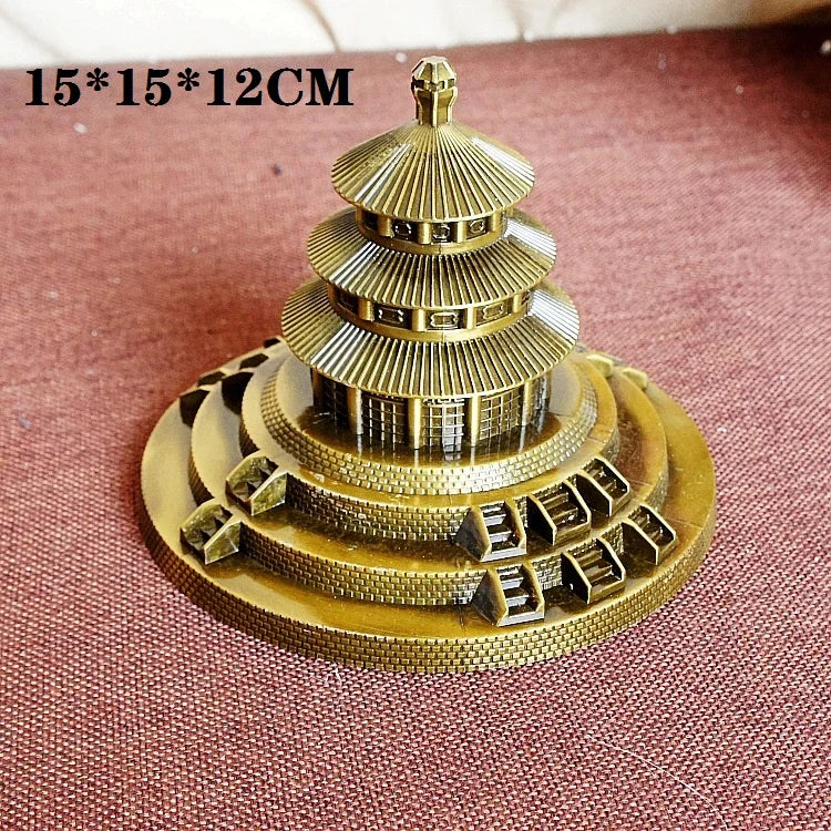 NEW Arrivals 30 Kind Metal Handicrafts Pisa Tower Egyptian Pyramids Building Model Taj Mahal Empire State Building Ornaments Architects Gifts Home Office Decoration Supplies