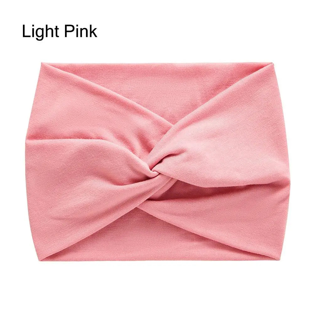 NEW Arrivals 29 Colors/Patterns Sports Bohemian Wide Cotton Stretch Headbands Women Headwrap Yoga Hair Bands Headwear Bandana Twisted Wide Headbands Hair Accessories