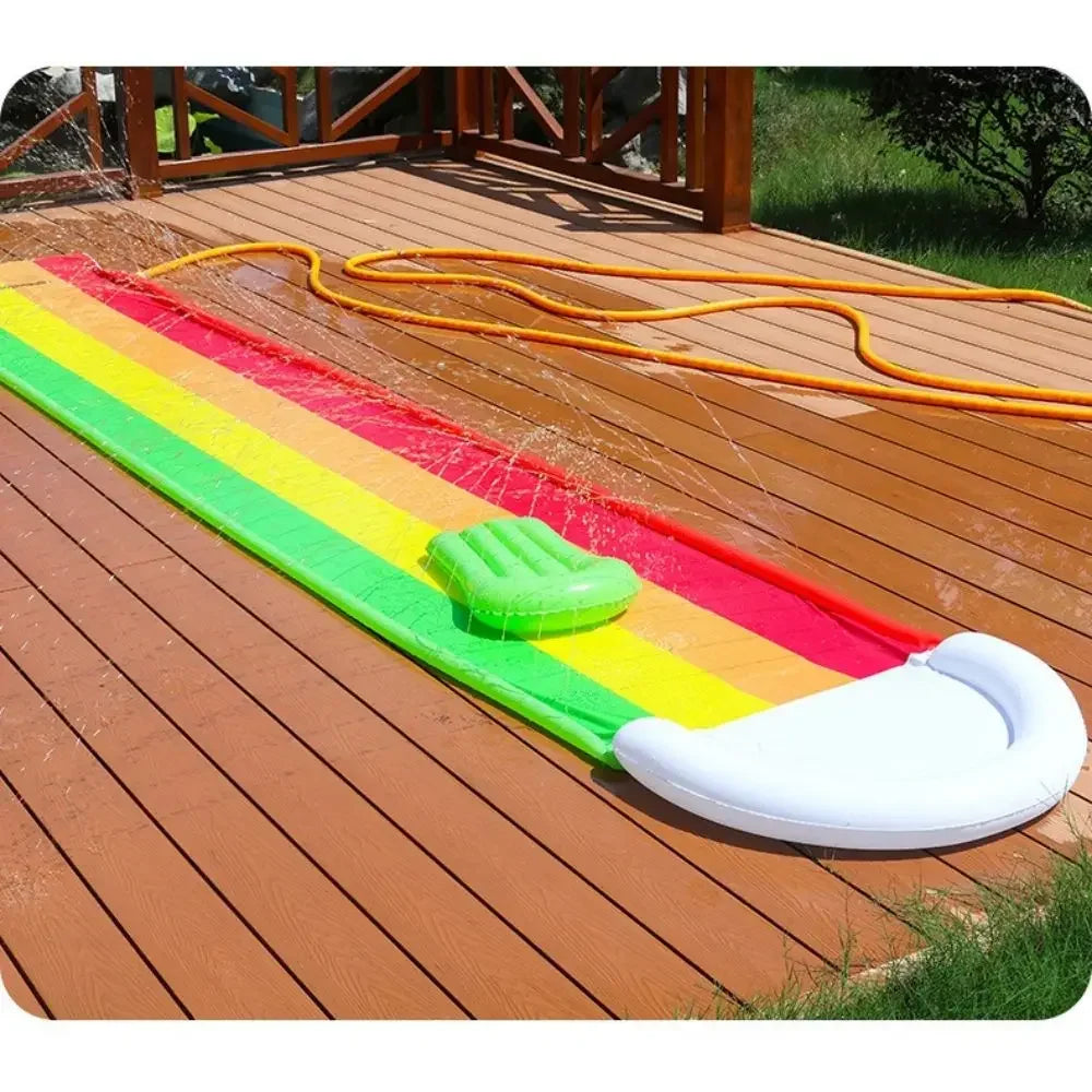 NEW Arrivals Summer Adults/Children's Inflatable Water Slide Outdoor Backyard Water Toys Game Swimming Pool Water Slide Parent-Child Outdoor Surfing Games Sports Supplies