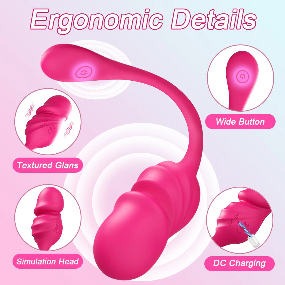 Wearable Bluetooth APP Vibrator Egg for Women Dildo Clitoris Stimulator Remote Vibrating Panties Female Sex Toys for Couples