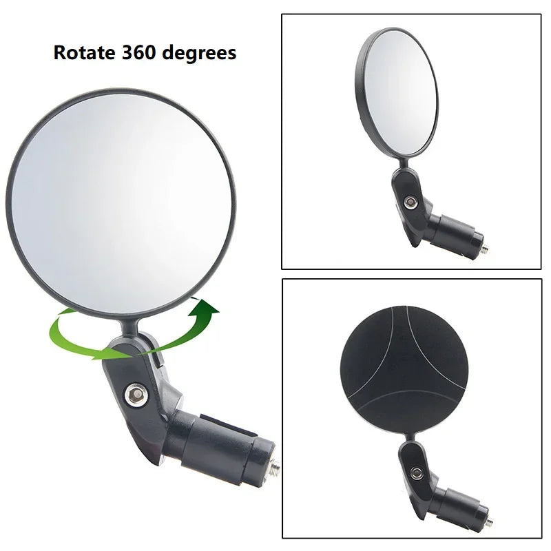 NEW Arrivals 2PCS Universal Bicycle Rearview Mirror Adjustable Rotate Wide-Angle Cycling Handlebar Rear View for MTB Road Bike Accessories