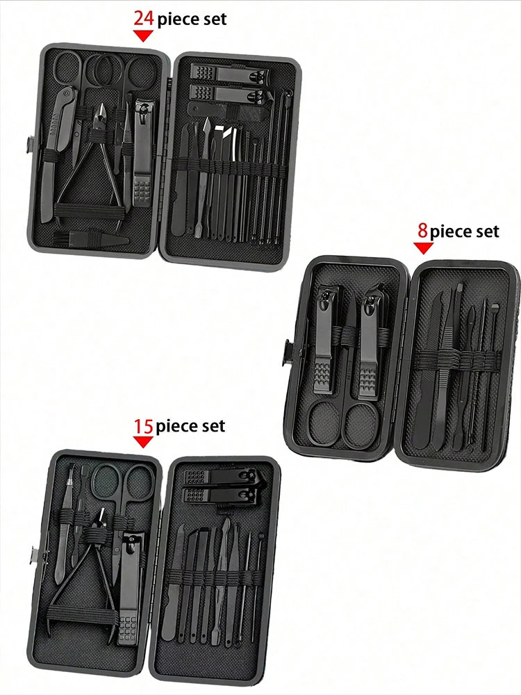 NEW Arrivals 40PCS Combo Manicure Nail Clippers Pedicure Set - Stainless Steel Manicure, Professional Grooming Kit, Nail Care Tools with Luxurious Travel Case Nail Care Accessories