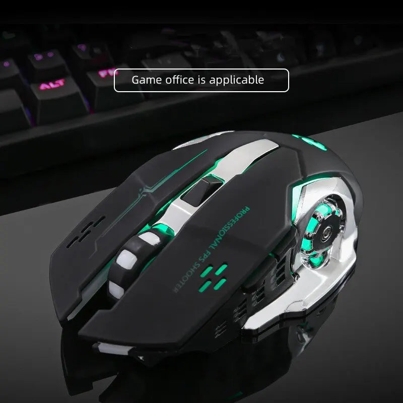 Rechargeable Wireless Mouse Gaming Computer Silent Bluetooth Mouse USB Mechanical E-Sports Backlight PC Gamer Mouse For Computer