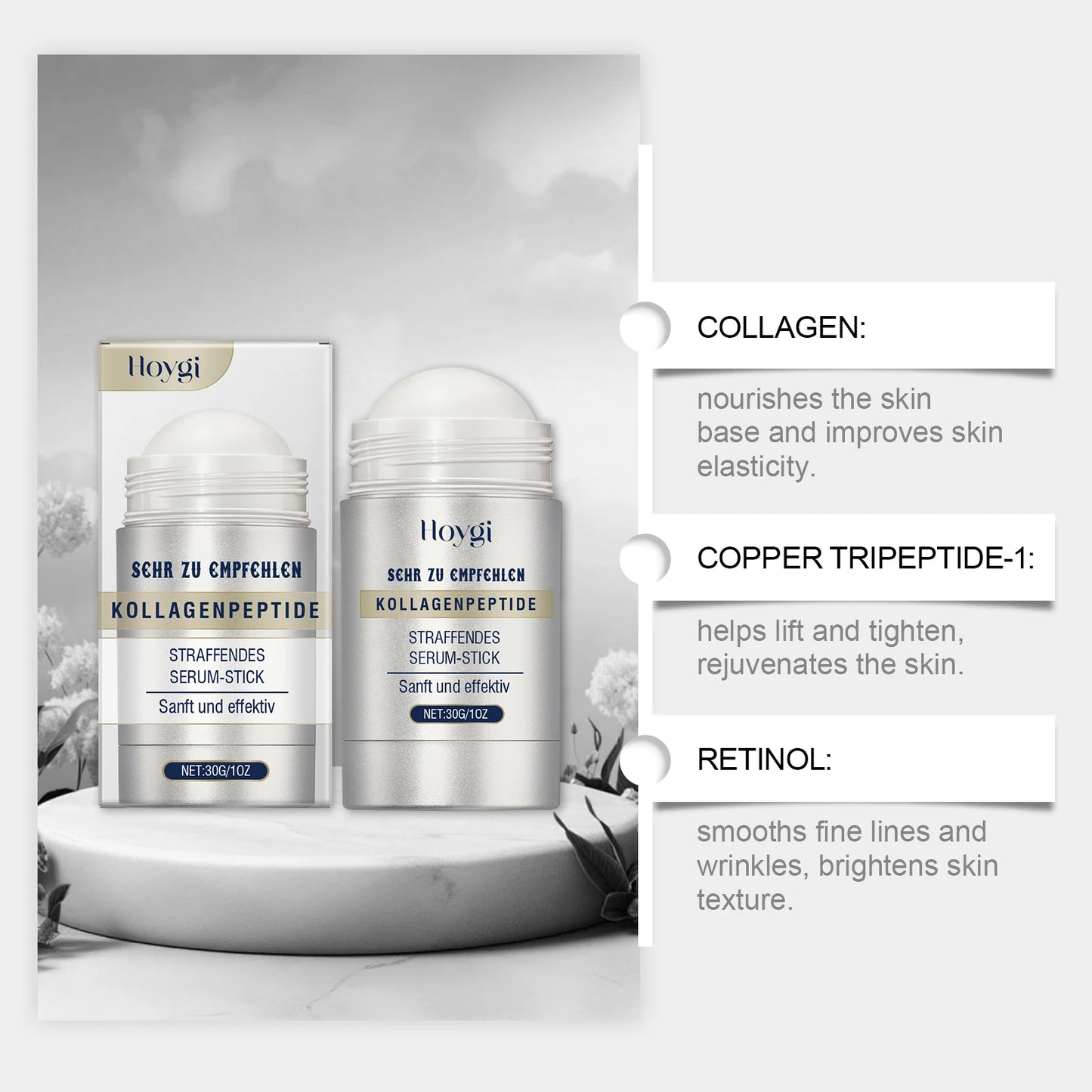 NEW Arrivals 3PCS Set Korean Collagen Essence Facial Firming Stick Fade Fine Lines Tighten Soothing Improve Dullness Brightening Retinol Face Cream Stick Korean Skin Care Supplies