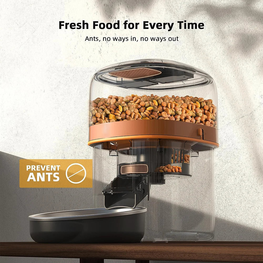 NEW Arrivals 5G Video Feeder 2L Button WI-FI Camera Automatic Cat Feeder Pet Smart Cat Food Dispenser Timer Stainless Steel Bowl Auto Feeder For Cats Dog Bowl Pets Supplies