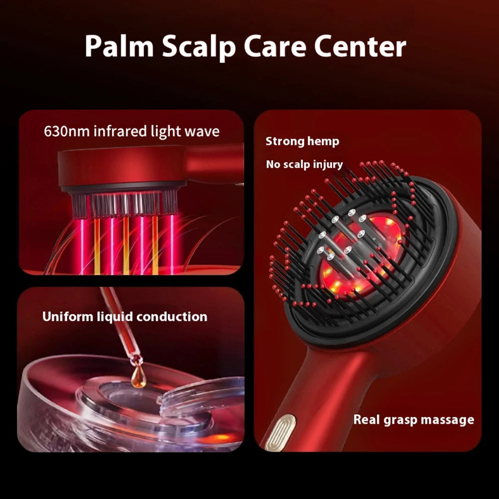 NEW Electric Scalp Massage Comb Scalp Oil Applicator Hair Care Red Light Head Massager for Hairline Growth Anti-Hair Loss Hairbrush