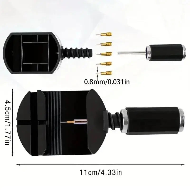 NEW Arrivals 11PCS Set Watch Repair Tool Strap Band Adjuster Tool With Pin Watch Bracelet Necklace Link Pin Remover Tool Watch Regulator Tool Easy To Use Jewelry Accessories