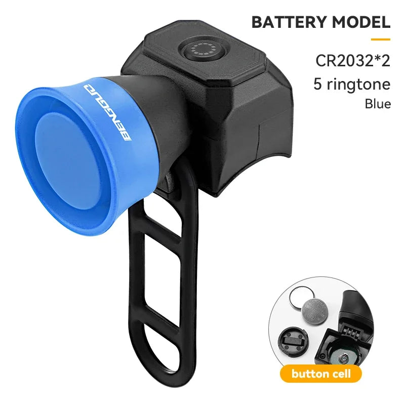 NEW Arrivals Bicycle Horn Mountain Bike Mini USB Charging Waterproof Electronic Bike Bell Riding Equipment Children's Scooter Accessories