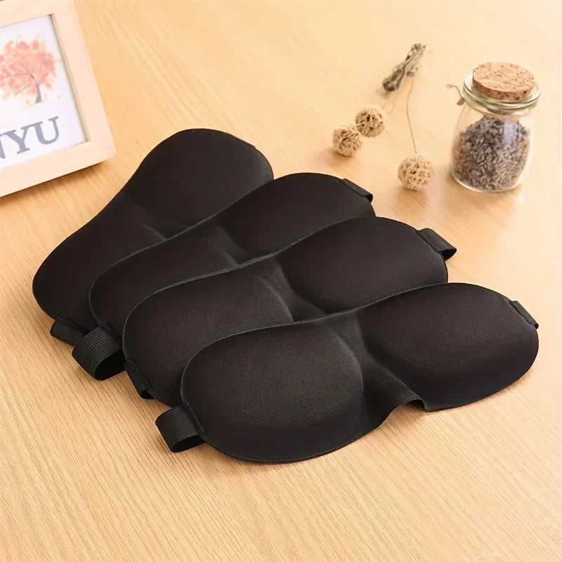 NEW 5PCS Set 3D Sleeping Mask Eyepatch Block Out Light Soft Padded Sleep Rest Relax Aid Cover Patch Blindfold Face Shade Eyeshade Eyes Patches Outdoor Travel Airplane