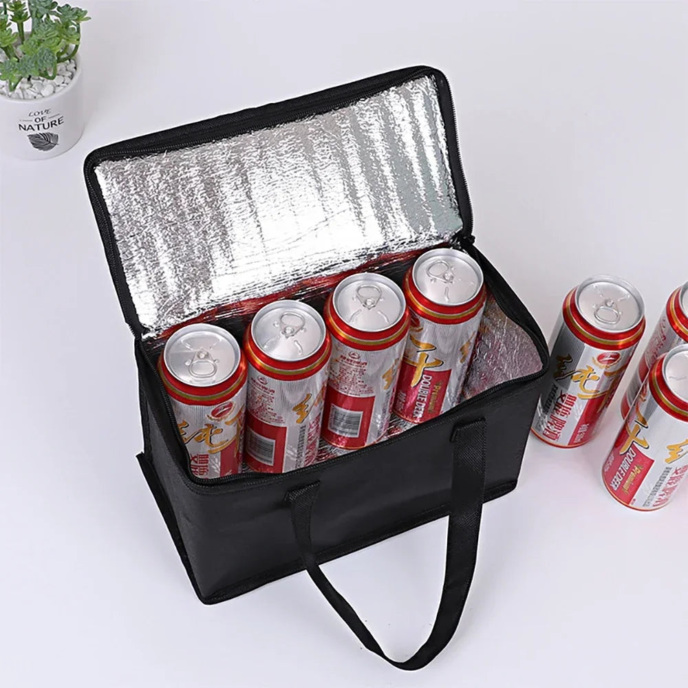 NEW Arrivals Portable Lunch Cooler Bag Folding Insulation Outdoor Travel Beach Camping Picnic Ice Pack Food Thermal Bag Drink Carrier Insulated Bags Beer Delivery Bags
