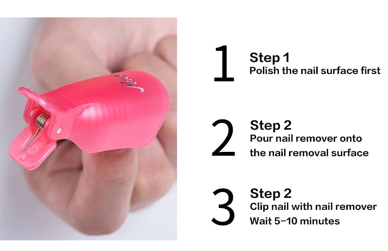 NEW Arrivals Plastic Nail Art Soak Off Cap Clips UV Gel Polish Remover Wrap Tool Fluid for Removal of Varnish Manicure Tools Women Ladies Beauty Salon Supplies
