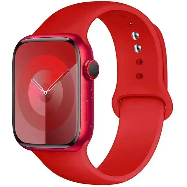Original Silicone Strap For Apple Watch Band 44mm 38-40 42-46 41-45 46MM 49 mm Bracelet Watch Serie Accessories 10 9 7 4 5 6 8 SE Ultra 2 3 Electronics Supplies