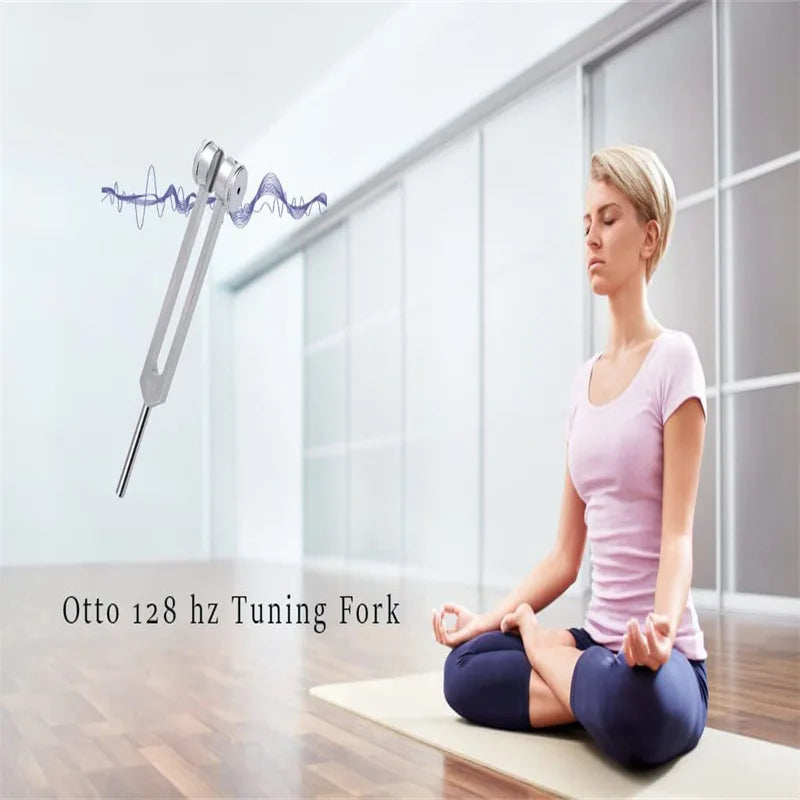NEW Arrivals 128 Hz Tuning Fork Set Weighted Bio-Acoustic Tuning Fork for Healing Chakra, Sound Therapy, Reliever Stress, Pain Relief Device Health Care Supplies