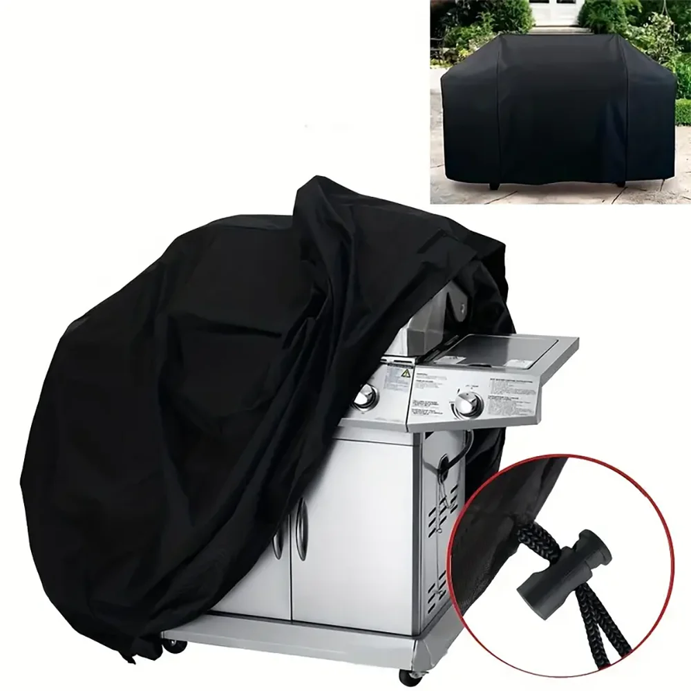 NEW S(80x60CM) XXL(190x17x117CM) BBQ Grill Barbeque Cover Anti-Dust Waterproof Weber Heavy Duty Charbroil BBQ Cover Outdoor Rain Protective Barbeque Cover