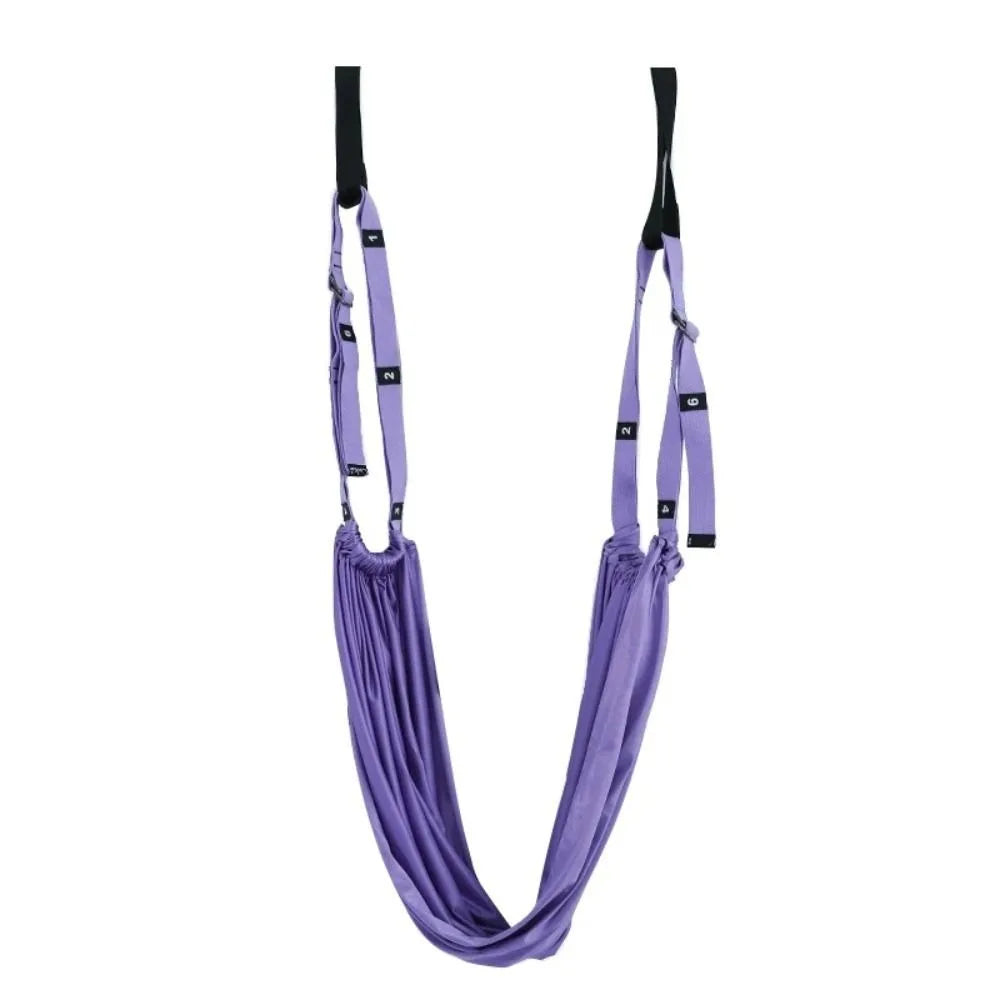 NEW 3 Colors Adjustable Women Aerial Yoga Strap Elastic Stretch Door Hanging Aerial Yoga Hammock Swing Flexibility Training Home Gym Accessories