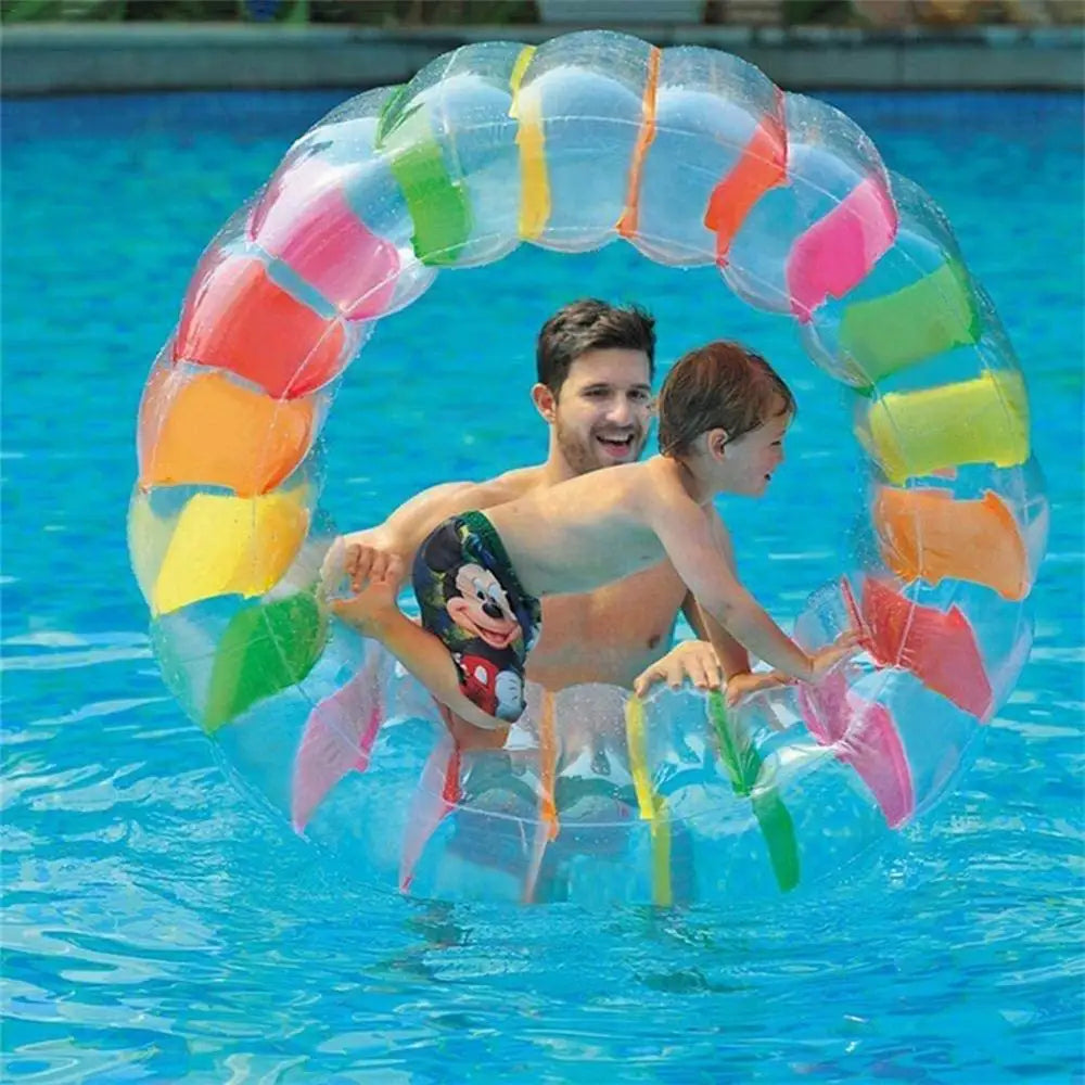 NEW Arrivals Portable Giant Swimming Water Pool Inflatable Water Wheel Swims Scooter Swimming Pool Beach Parent Child Crawling Ball Summer Sports Games Supplies