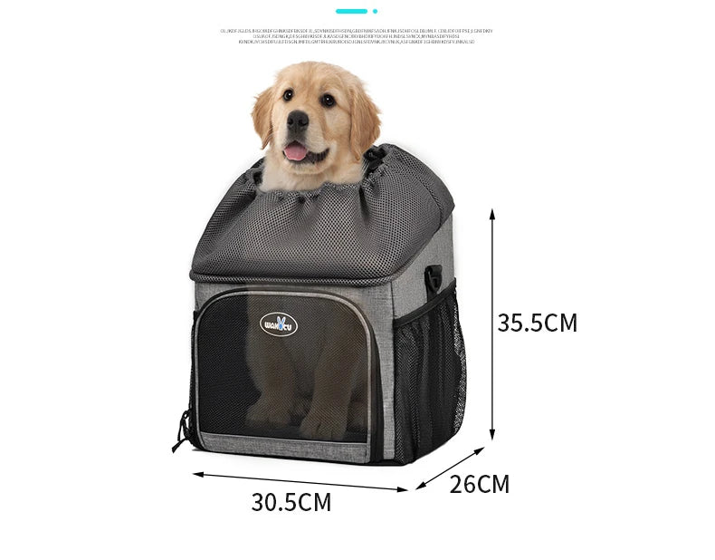 Dog Bike Basket Carrier Pet Bicycle Front Carrier Backpack for Bike Riding Foldable Removable Pet Travel Bag for Cats Small Dogs