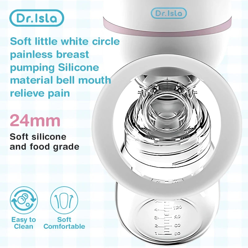Dr.isla Automatic Electric Breast Pump USB Chargable Portable Breast Pump Silent Powerful Suction Breast Pump BPA Free