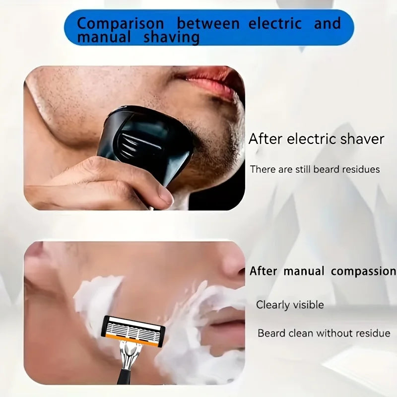 Brand New 21 Blades 7 Layer Set Men And Women Manual Safety Razor Blade 7-Layer Stainless Steel Hair Removal Shaving Blades Replaceable Shaver Head