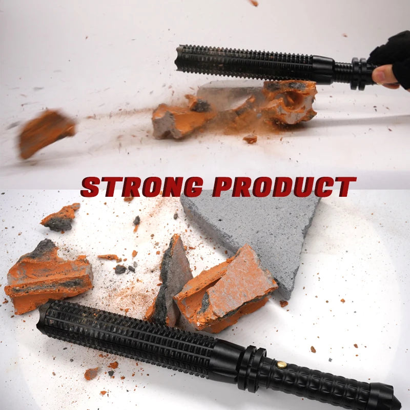 NEW Arrivals Self Defense Telescopic Zoom Flashlight LED Waterproof Baseball Bat Aluminum Alloy Torch Lamp For Emergency Anti Riot Equipment Women Men Safety Security Supplies
