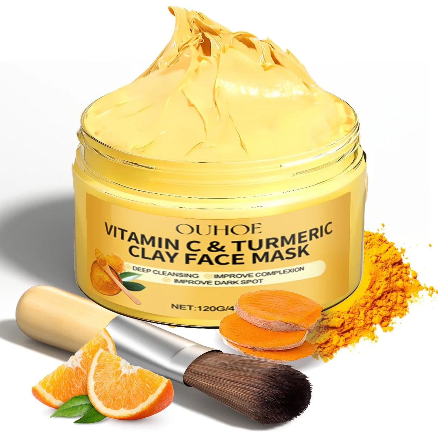 NEW Arrivals Vitamin C Exfoliating Korean Facial Mask Turmeric Exfoliating Mask Improve Pore Deep Cleaning Skin Care Products