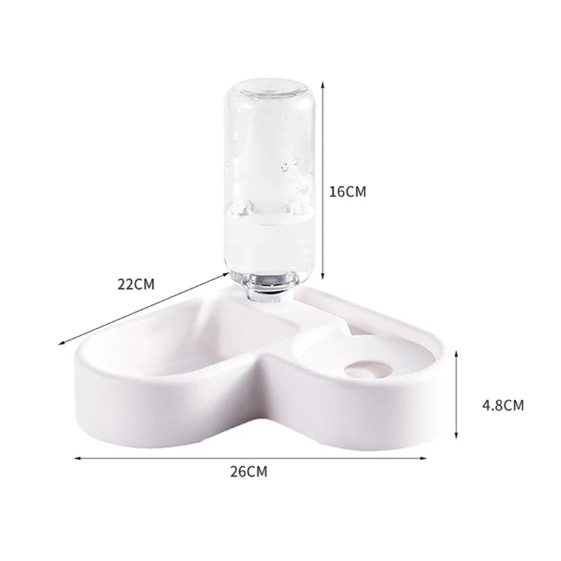 NEW Automatic Drinking Love Pet Bowl Moisture-Proof Cat Bowl Dog Basin Dual-Use Multi-Functional Drinking And Feeding Set Pets Supplies