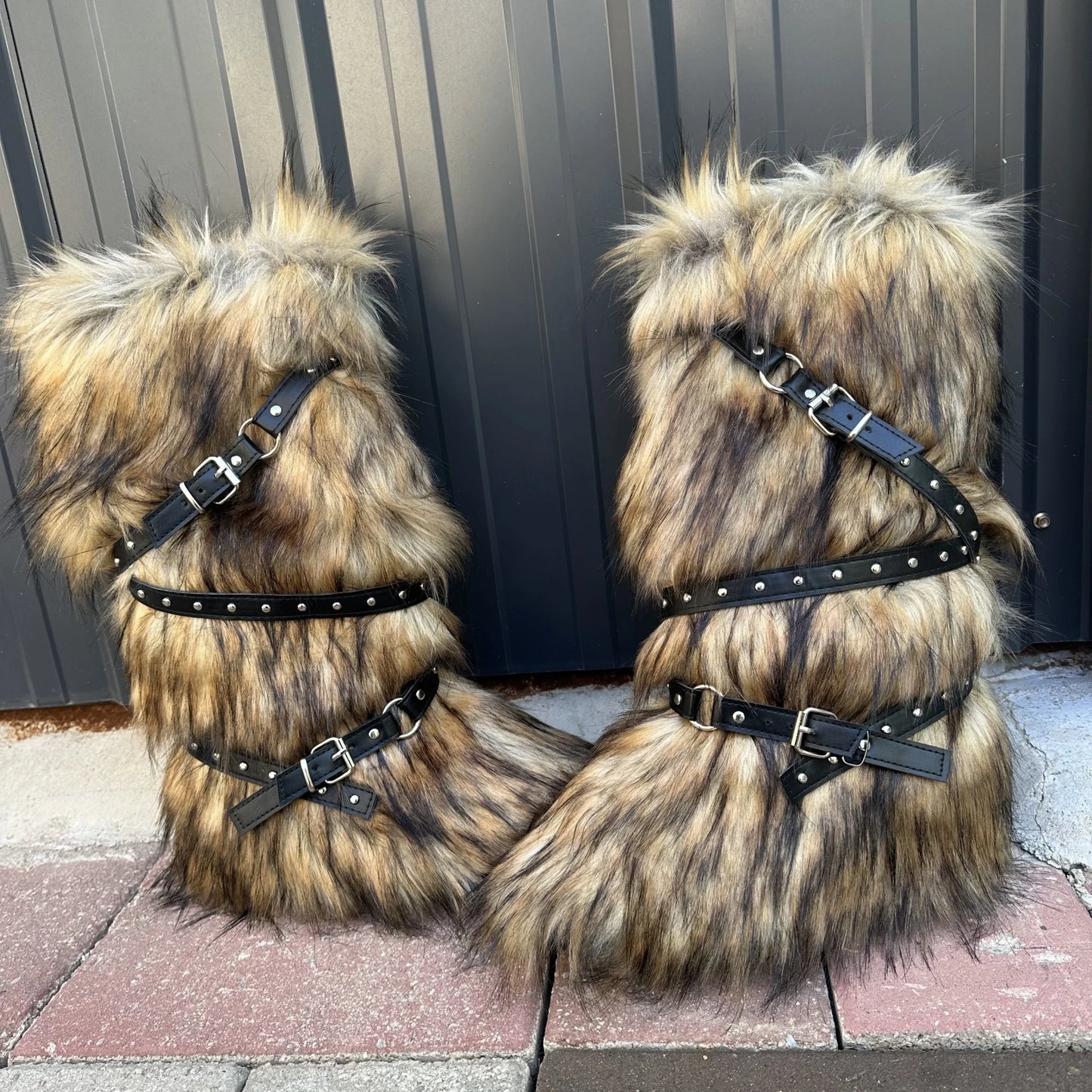 NEW Arrivals 7 Colors Winter Snow Boots Women Fox Fur Snow Boots Warm Platform Long Boots Cute Plush Over Knee High Boots Y2K Girls Outdoor Furry Shoes