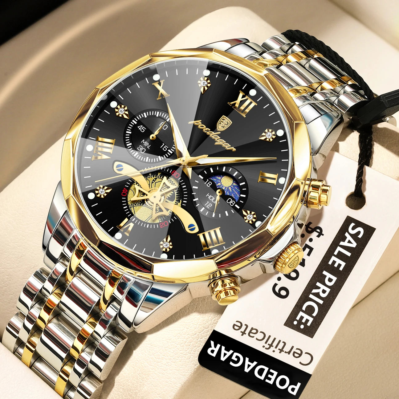 Low Price Sales are Limited Luxury Men Watch Top Original Waterproof Luminous Chronograph 13 Colors Man Wristwatch Stainless Steel Quartz Men's Watches Luxury Gift for Boyfriend Husband