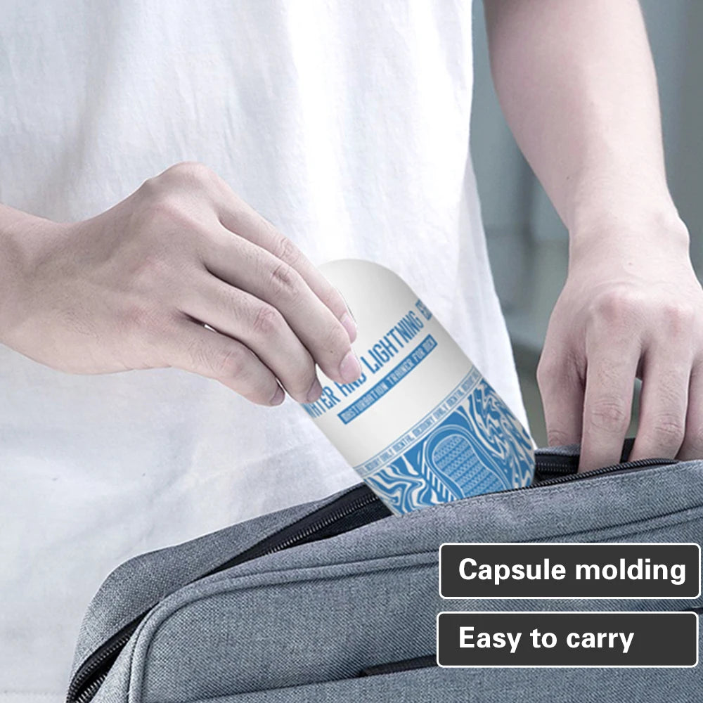 Adult Male Masturbator Cup Portable Penis Trainer Penis Massage Adult Sex Toys Stretchy Silicone Vagina Egg Vacuum Pocket Cup for Men