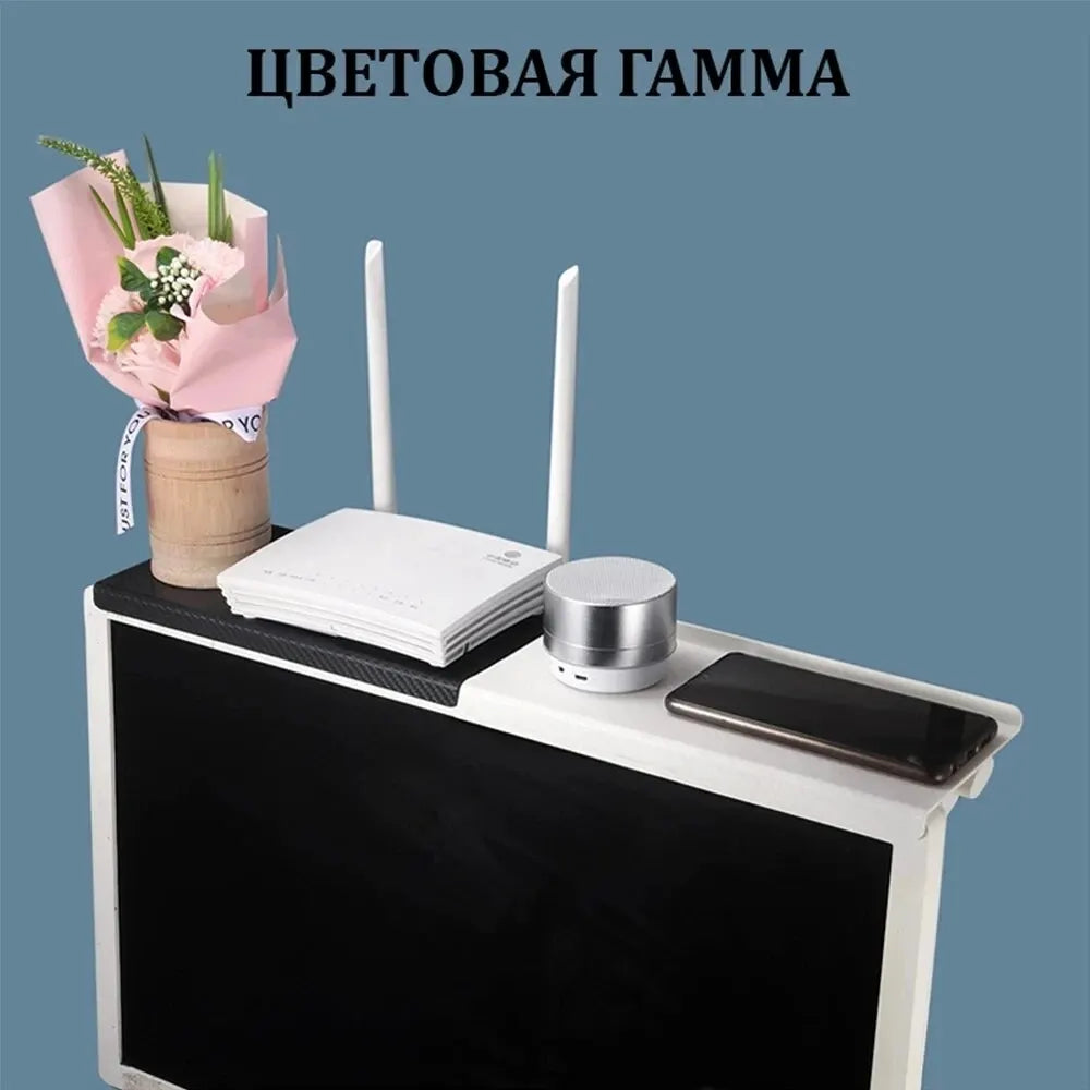 1PC Hot Selling Large Size Computer and TV Screen Storage Rack Wireless Router Set-Top Box Rack No Perforated Storage Bracket Divine Tool Home Electronic Tools