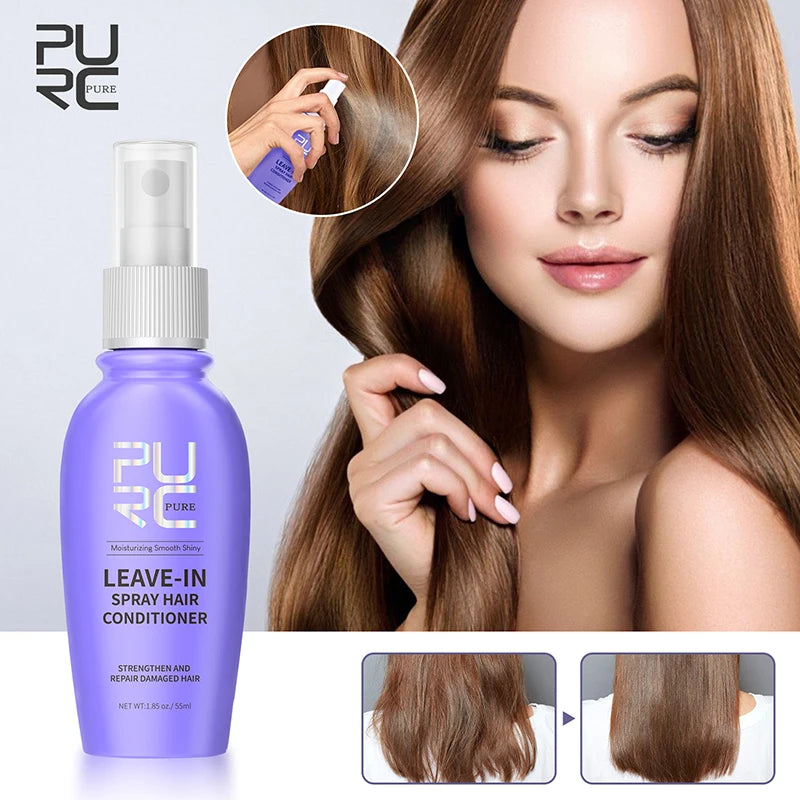 Smoothing Hair Conditioner Spray Mask Coconut Oil Frizz Removal After-Shampoo Treatment For Maltreated Hair Mask Leave-In Spray