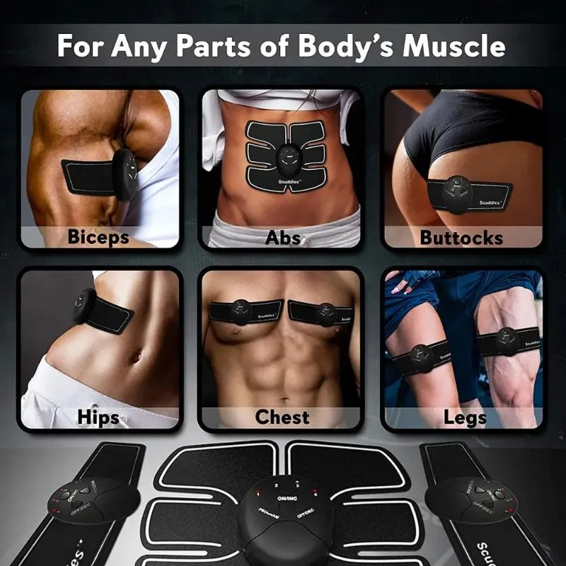 NEW Arrivals EMS Smart Wireless Muscle Stimulator Trainer Fitness Portable Abdominal Electric Abdominal Patch Trainer Stickers Body Massager Sports Supplies