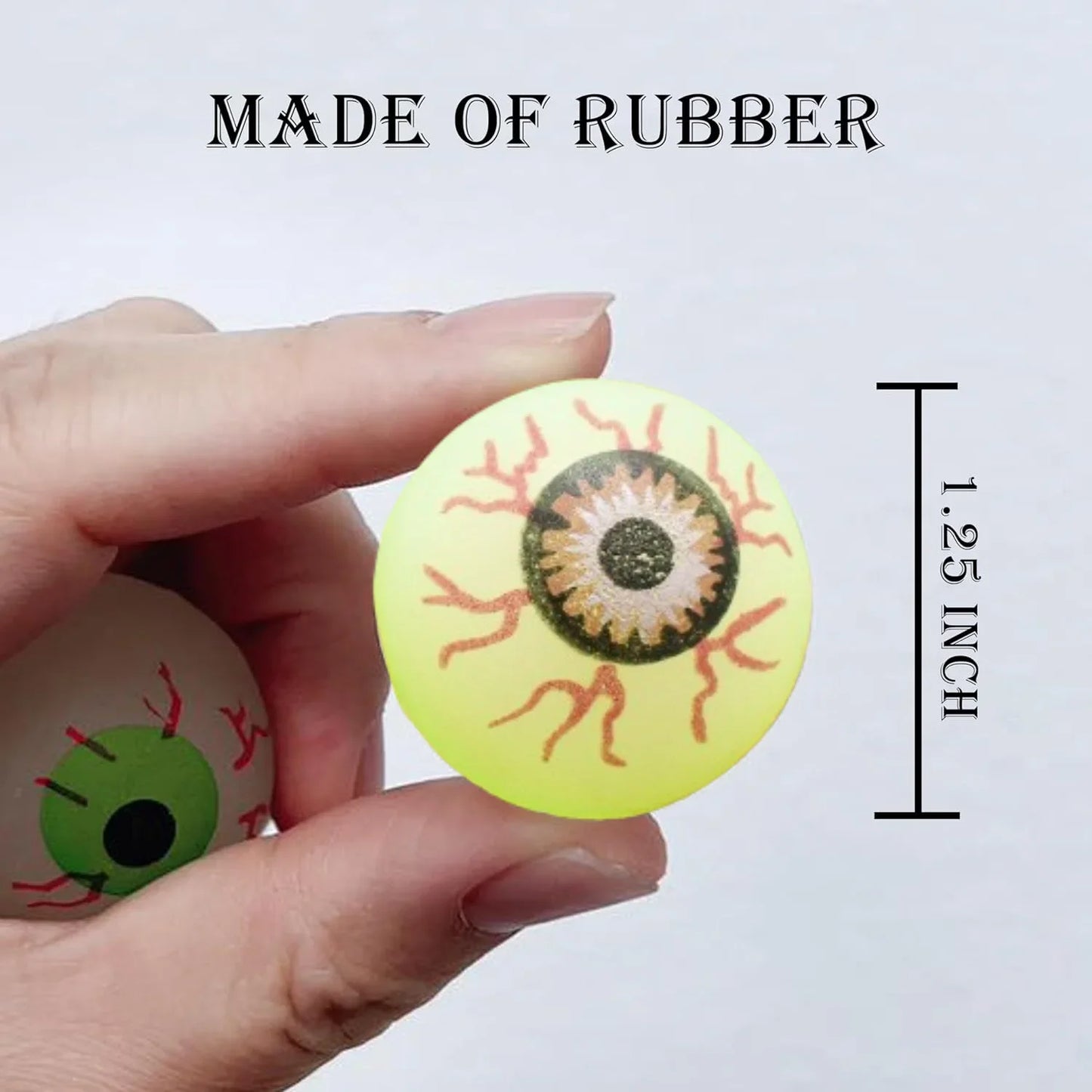 10/20/30pcs Luminous Glow in The Dark Eyeball 32MM Bouncy Ball Halloween Supplies Toys Horror Scary Ball Toys Gift Fake Eyeballs