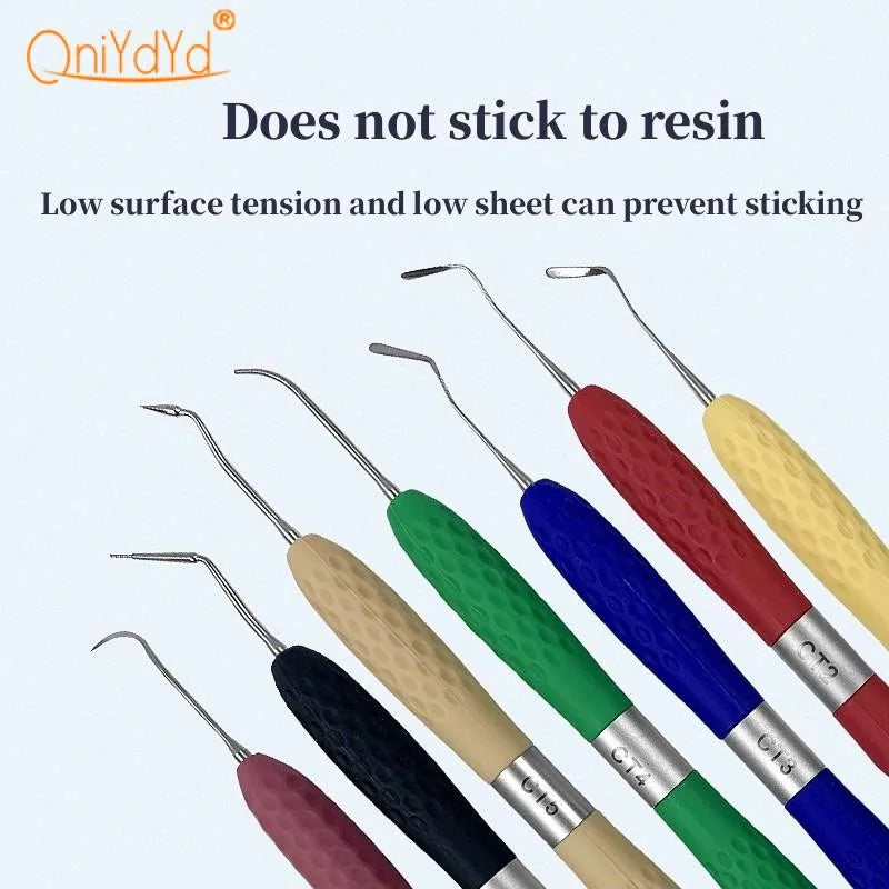 Dental Resin Filled Restorative Instrument Filler Aesthetic Restoration Knife Silicone Handle Dentistry Tools
